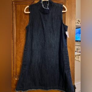 Gap denim dress mock neck